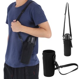 Cubierta Portátil de Bolso de Bolsa de Portador de Botella de Agua de Manga de Botella de Agua con Correa de Hombro Ajustable[26cm]