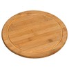 KESPER 58442 Fleischteller Ø 25 cm aus FSC®-zertifiziertem Bambus/Vesperteller/Pizzateller/Holzteller/Schneidebrett
