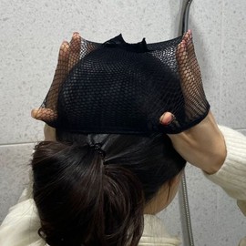 Full wig head fixing wig net black / 통가발 머리고정 가발망 블랙