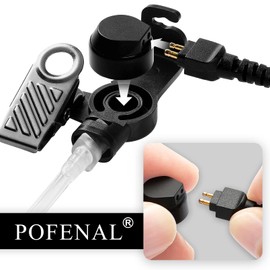 POFENAL APX 6000 XPR7550E Quick Disconnect Police Lapel Mic, Compatible with Motorola APX 4000 APX 7000 and APX8000 Radios, Law Enforcement Earpiece Headset