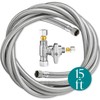 Refrigerator Ice Maker Water Line Kit - 15' Braided Stainless