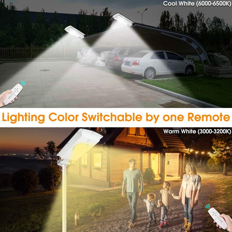 Solar Street Lights Outdoor Motion Sensor Dusk to Dawn Integrated