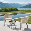 Devoko Patio Furniture Set 3 Pieces Rope Woven Bistro Set