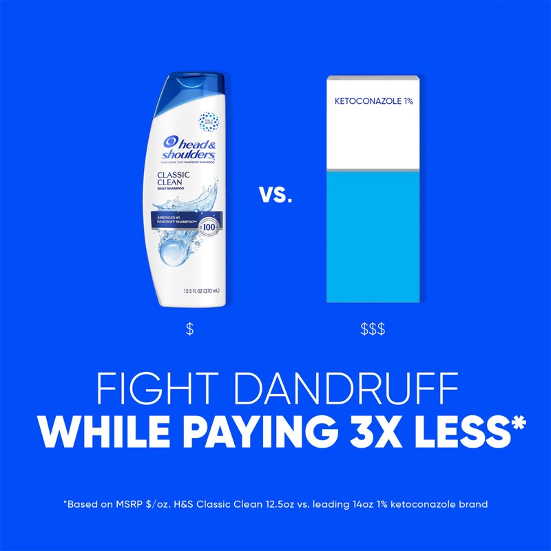 Head & Shoulders Anti-Dandruff Shampoo, Classic Clean Shampoo Twin Pack,