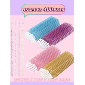 400 piezas Microbrush Desechable. Hisopo, Aplicador, Extensión de pestañas, Maquillaje.microbrush para extensión de pestañas , Cepillos Glitter Desechables Para Extensiones de Pestañas ,Peine De Extensión De Pestañas ,Aplicación De Rímel Para Pestañas Ut