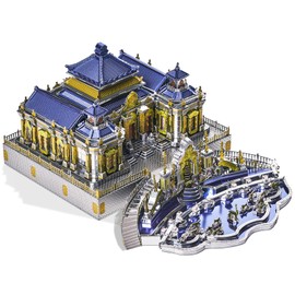 Piececool 3D Metal Puzzles, The Old Summer Palace Chinese Traditional Architecture Building Models Kit to Build for Adults Brain Teaser 3D Puzzle Toys Gift Home Decor DIY Crafts - 358 PCS