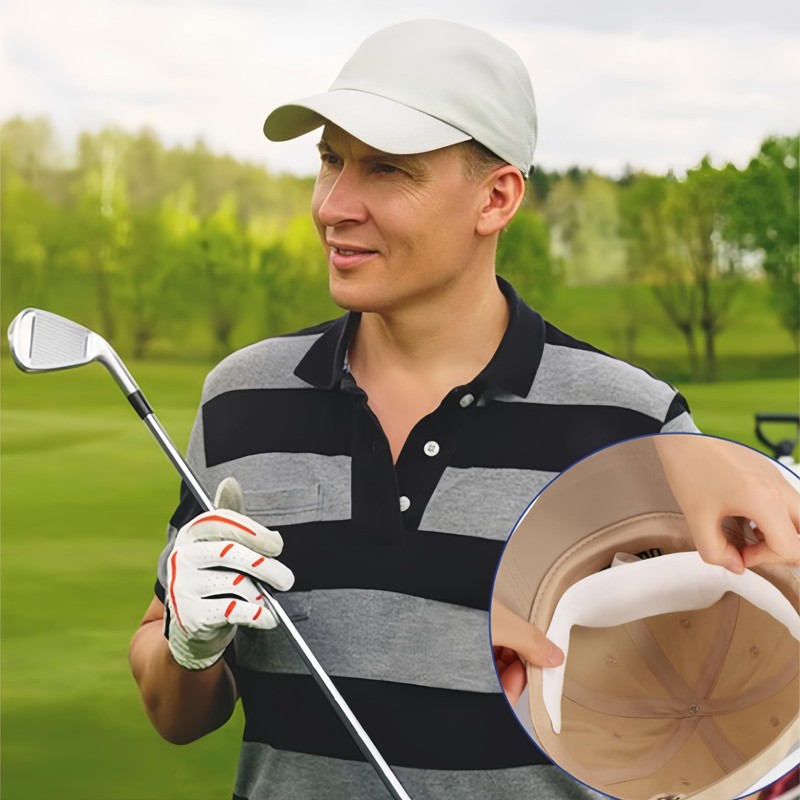 FUNNTY 100 Pcs Hat Sweat Liner Golf Absorbent Sweat Pad
