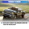 AUTOWIKI Chrome Headlights Trim Bezel for 2015-2019 Chevy Silverado 2500