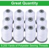 Simthread All Purposes Sewing Thread, 12 Spools Size 40D/2 Polyester