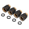 4Pcs Garden Hose Quick Connector Brass High Hardness Durable No