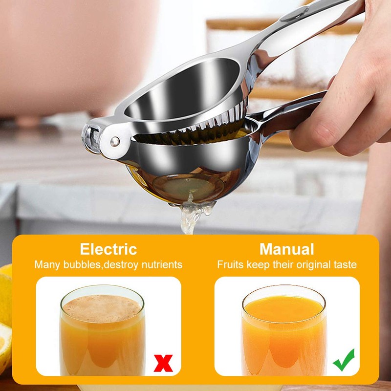 Beeyoka Lemon Squeezer Stainless Steel,Premium Manual Fruit Juicer with Heavy