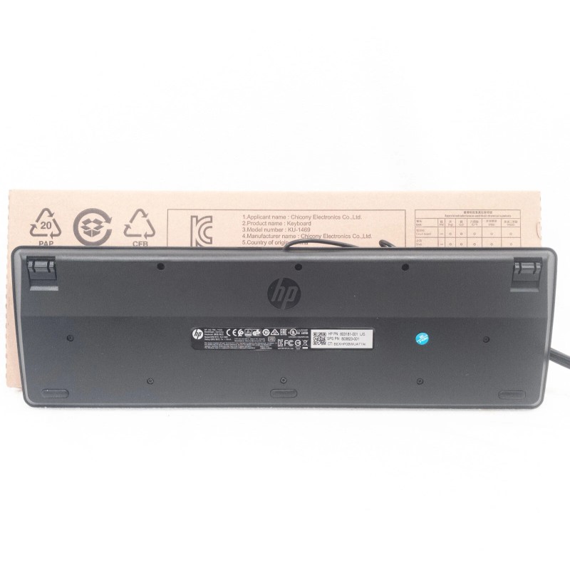 HP USB Slim Wired Office Keyboard 803181001 Model KU-1469 -
