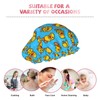 Yellow Rubber Duck Shower Cap For Women Adjustable Double Waterproof