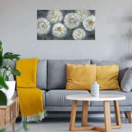 Fine Art Canvas Three Wishes Blue Panel Canvas Wall Decor by Artist Sandy Doonan for Living Room, Bedroom, Bathroom, Kitchen, Office, Bar, Dining & Guest Room - Ready to Hang - 40 in x 21 in