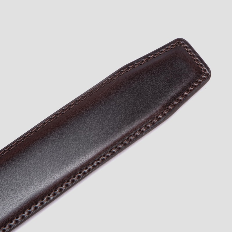 Acewin Men's Leather Belt, Automatic Work Belt, Adjustable, Width 35