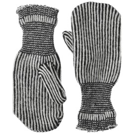 MidWest Gloves & Gear Warm Wool Mitten Liner Glove, 70, Size: Large, Black/White