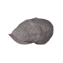 Heritage Traditions Wool Tweed Panel Peak Newsboy Cap Hat (Blue Linen)