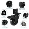 3" Side Mount Caster Wheels, Hirate Heavy Duty L- Shaped