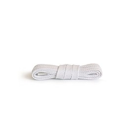 Kaps Flat Laces, quality durable 100% cotton shoe laces for casual footwear, made in Europe, 1 pair, many colors and lengths (75 cm - 29 inch - 4 to 5 eyelet pairs / 01 - white)