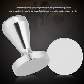 VBESTLIFE 57.5 mm / 49 mm Stainless Steel Coffee Tamper, Flat Base Espresso Beans Press Tool Espresso Tamper (49 mm)