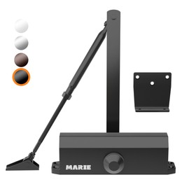 Marie Hold Open Door Closer Applies Regular,Top Jamb Mounting,Adjustable Automatic Size 3 Door Closer for 88-143 lbs Residential and Commercial Medium Doors