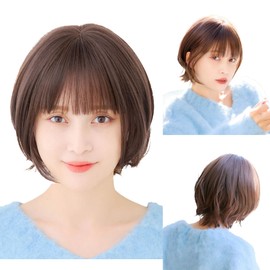 Medical Wig, Relaxing Wig, 24 Hour Wig (Natural Black, Latte Short)