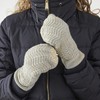 VIA BY SKL STYLE Women's Recycled Knit Mittens, Dove Grey,