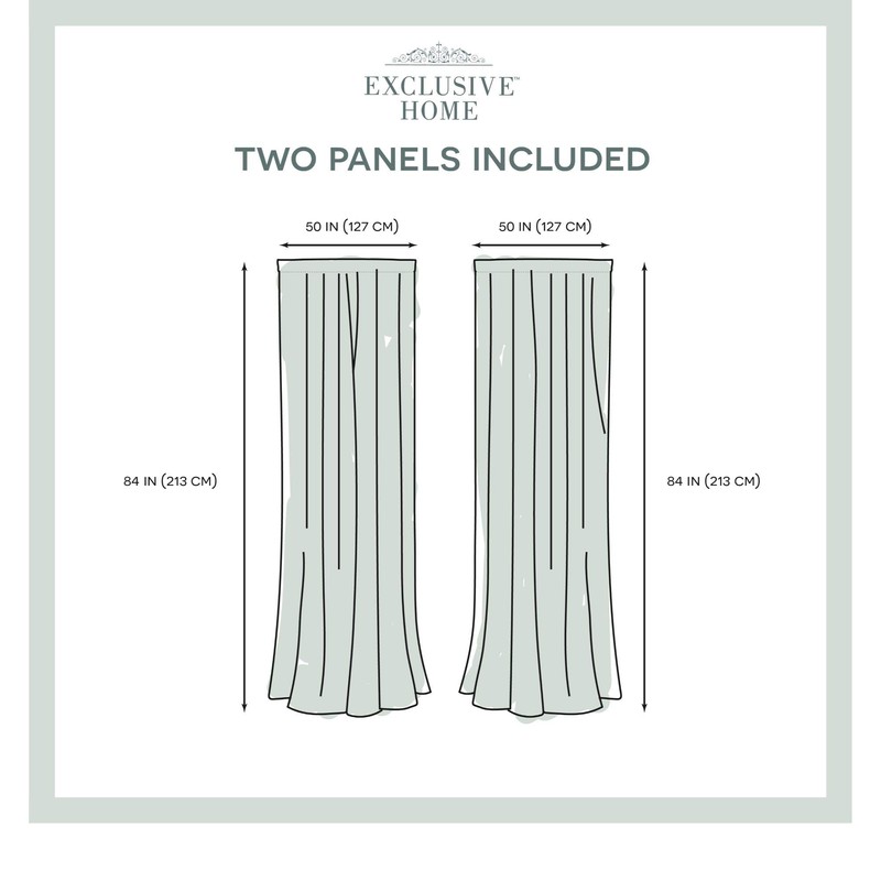 Exclusive Home Curtains Darma Light Filtering Semi-Sheer Linen Rod Pocket
