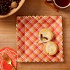 C.R. Gibson TW12-25237 Harvest Plaid Disposable Thanksgiving Paper Dinner Plate