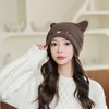 PTILSERY Cute Woollike Knitted Hat Cat Ears Womens Lady Girl