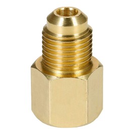 2 PCS 1/4" Male Flare To 5/16" Female R410A Connector Adapter + 1 PCS 1/4" Female x 1/2" Male Flare R134A Connector Adapter for Mini Split System, HVAC and Refriger Refrigerant Charging