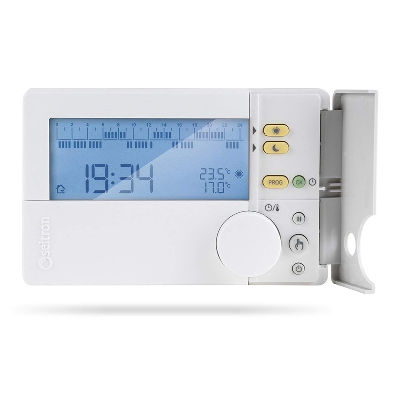 SEITRON Freetime Evo Termostato programmabile Giornaliero Digitale a Batteria, Plastica