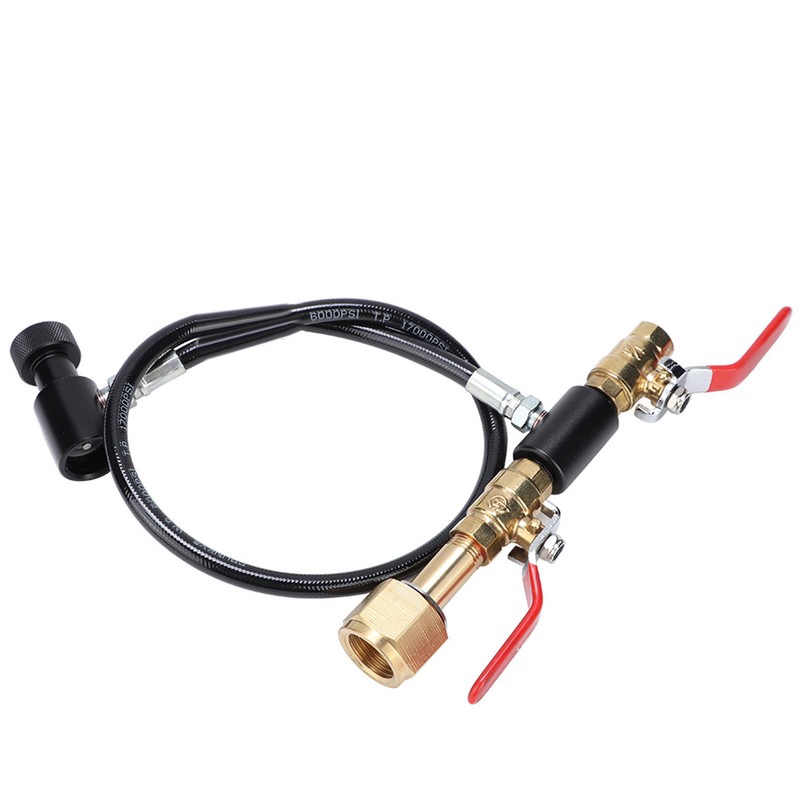 CO2 Cylinder Refill Adapter with 24in Hose for Soda Filling