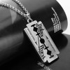 Feidiao Music Band Judas Priest Necklace Razor Blade Shape Pendant