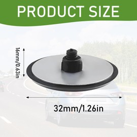 32 mm tailgate wiper arm, blind plug rear wiper, rear windscreen wiper antenna cover, blind plug decorative screw, for rear window wiper, glass plug for tailgate, black