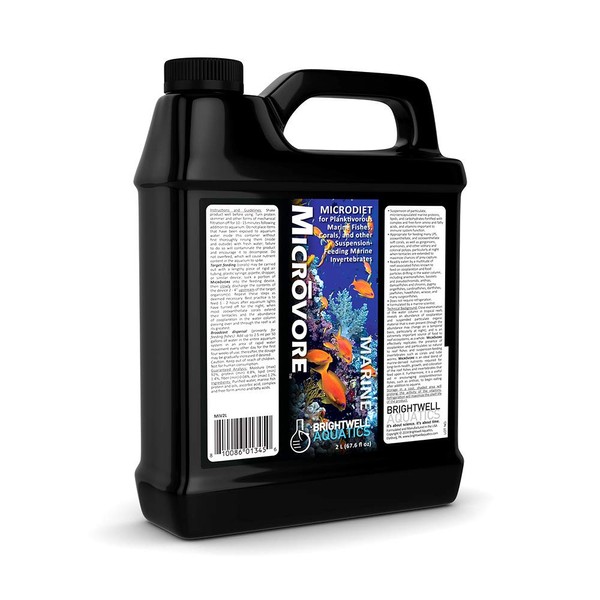 Brightwell Aquatics Microvore - Microdiet for Planktivorous Marine Fishes, Corals and Other Invertebrates, 2 Liter