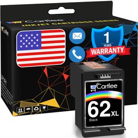 Cartlee Remanufactured Ink Cartridge Replacement for HP 62xl Ink Cartridge Black for HP Envy 7640 Printer for HP Ink 62xl Black for HP Ink 62 XL for HP Ink Cartridge 1 Black
