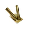 Armar Trading LTD Galvanised Metal Flag Double Pole Holder 23mm / 45 Degree Heavy Duty Wall Mount Bracket 2 FlagPole