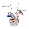 JUAEYIDDS Alphabet Necklace Keyring Fans Women Necklace for Women Teen