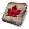 1 x Square Coaster - Canada Maple Leaf Travel Flag