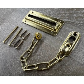 HD Supply Brass Door Chain Door Lock Steel Construction Chain Door Guard Security Lock