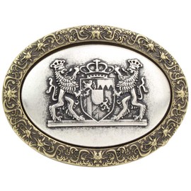 BELTINGER Belt Buckle Coat of Arms Bavaria 4.0 cm | Buckle Interchangeable Buckle Belt Buckle 40 mm Solid | For Traditional Costume, Two-tone G/S