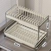 HOISIMDY Dish Drying Rack 2 Tier Countertop Dish Draining Rack