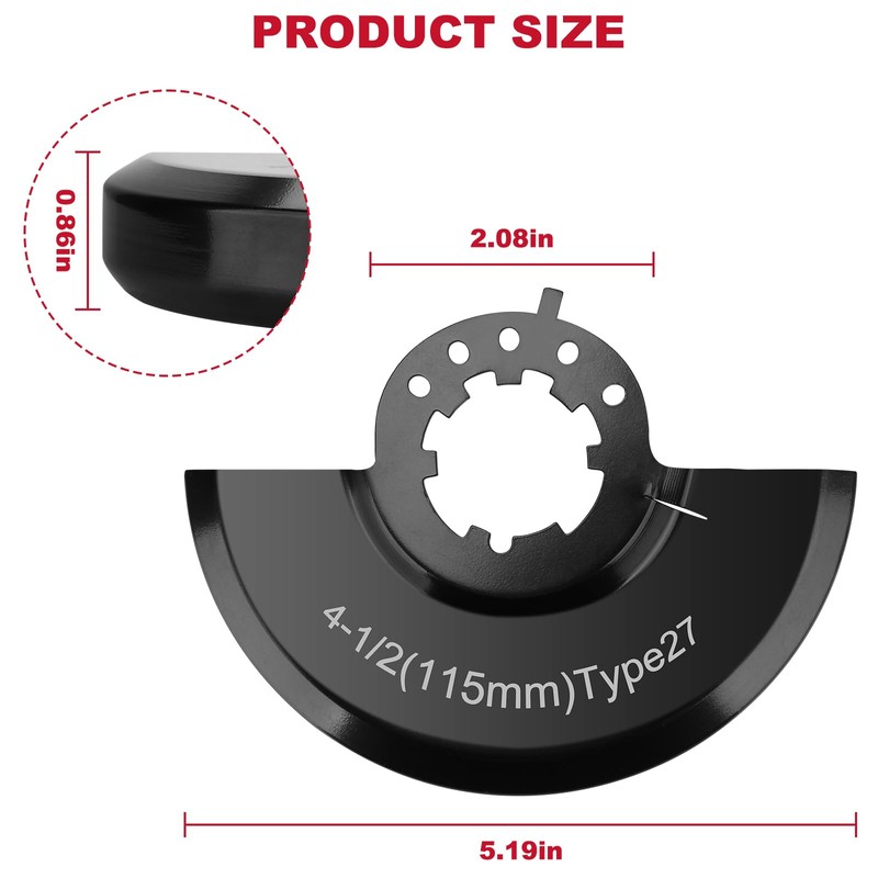 Angle Grinder Wheel Guard 43-54-0155 Fits for Milwaukee 6130-33 Small