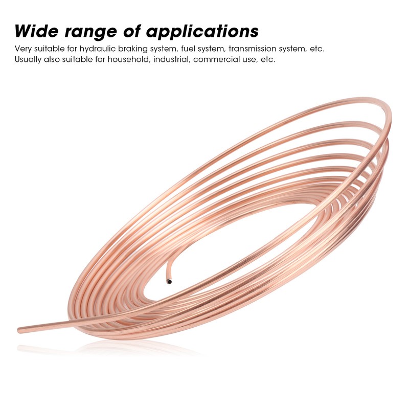 3/16in OD 25ft Copper Nickel Brake Line Tubing Kit Coil