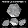 Piutouyar 20 Pack Acrylic Corner Brackets, Clear Cube Corner Brace