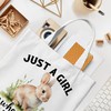 WAITPI Cute Rabbit Bunny Canvas Tote Bag Gifts for Women