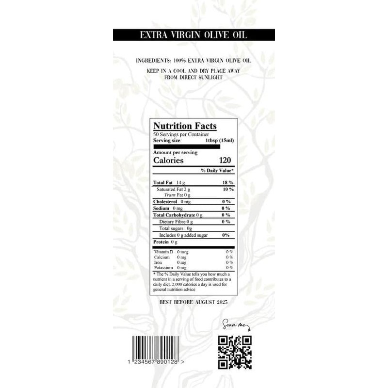 Joud, Extra Virgin Olive Oil, Premium Smooth, Single Origin, Lebanese,