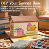 Wooden Money Saving Box，Savings Challenge Box，Piggy Bank for Kids Adults