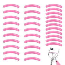 30 Pieces Eyelash Curler Pads, Eyelash Curler Replacement Strips, Eyelash Curler Replacement Pads, Eyelash Curler Refills, Tweezers Eyelash Curler Refills (Pink)